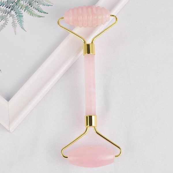 Double Head Rose Quartz Face Massage Roller