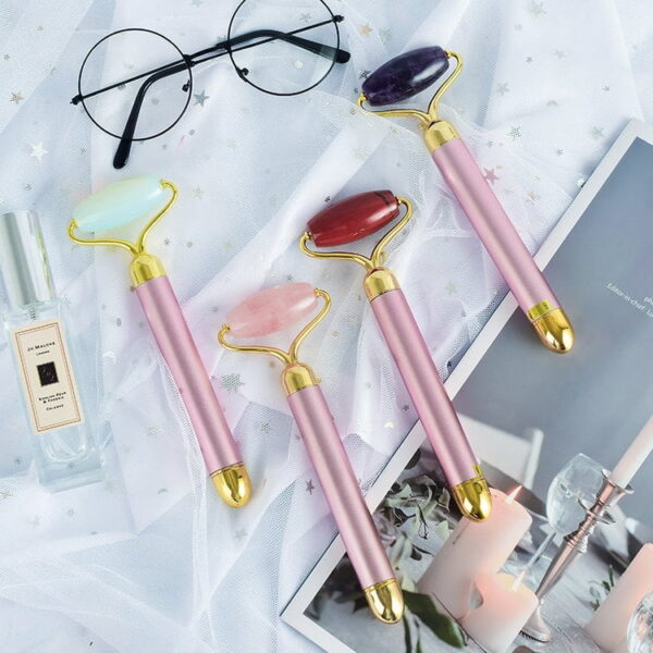Amethyst Electric Jade Roller Facial Massager - Image 4