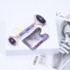 Amethyst Face Roller and Concave Gua Sha Stone Set - Image 5