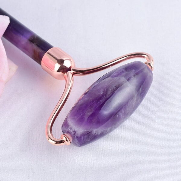 Double Head Amethyst Massage Roller With Butterfly Frame - Image 5