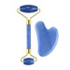Blue Aventurine Jade Roller and Gua Sha Set for Face Massage