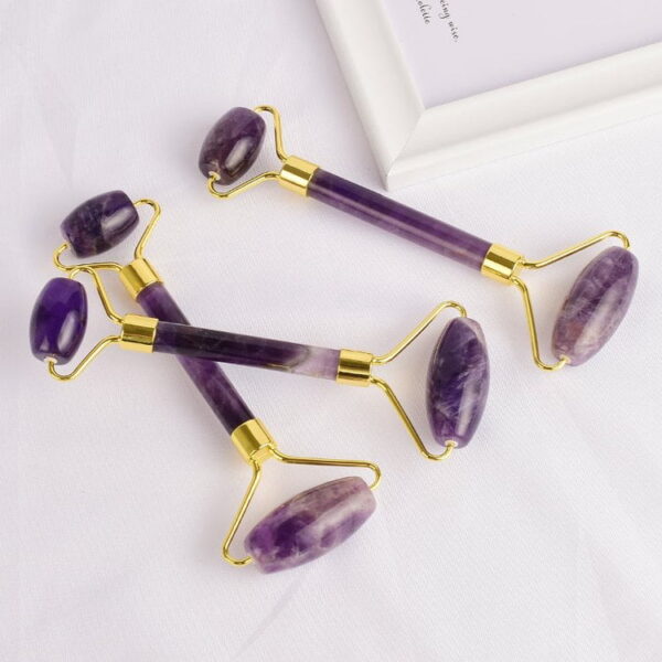 Double Head Amethyst Facial Massage Roller - Image 4