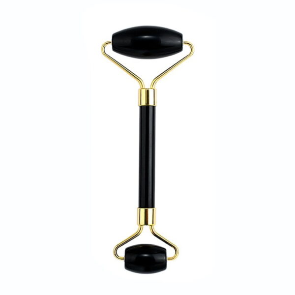 Double Head Black Obsidian Face Massage Roller