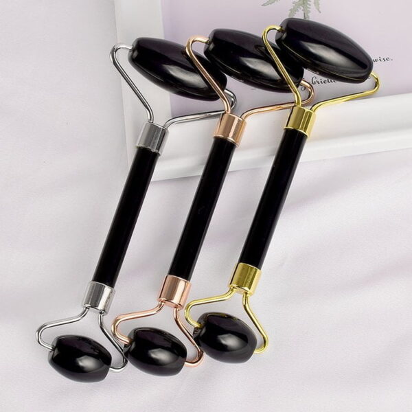 Double Head Black Obsidian Face Massage Roller - Image 4