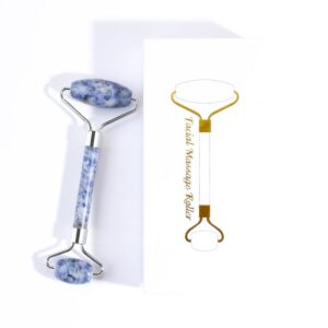 Double Head Blue Spot Jasper Face Massage Roller