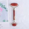 Double Head Red Jasper Facial Massage Roller With Butterfly Frame - Image 4