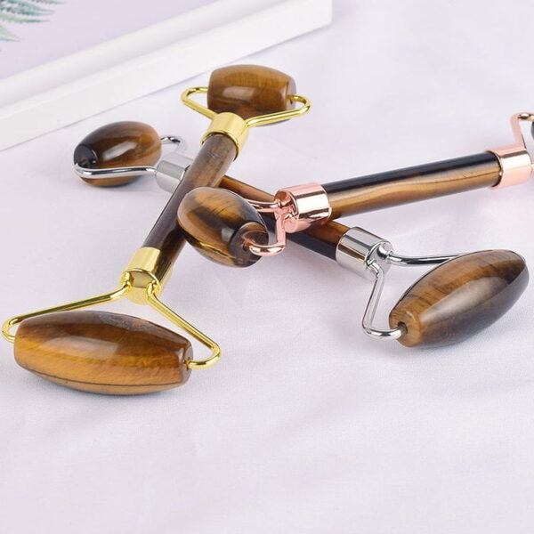 Double Head Tiger Eye Face Massage Roller - Image 3