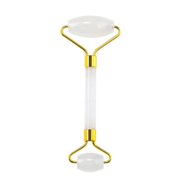 Double Head White Quartz Face Massage Roller