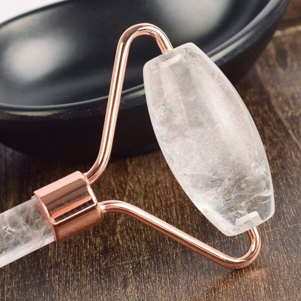 Double Head White Quartz Face Massage Roller - Image 4