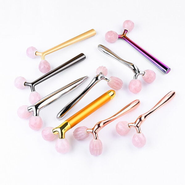 Electric Jade Roller High Quality 3D Rose Quartz for Face Massage - Image 3