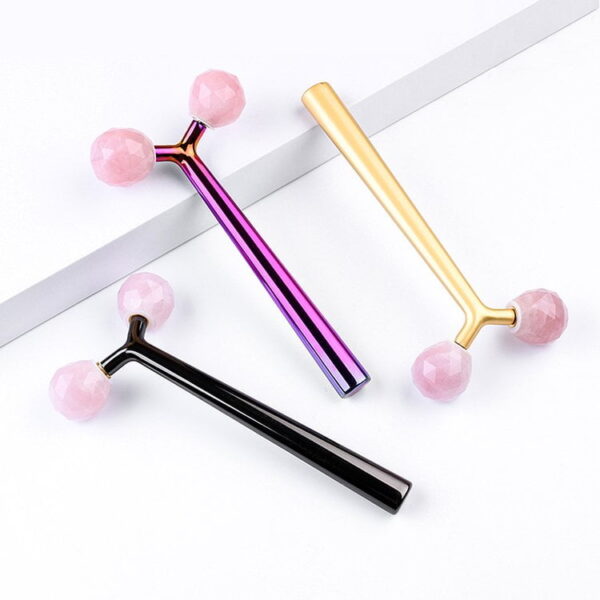 Electric Jade Roller High Quality 3D Rose Quartz for Face Massage - Image 4