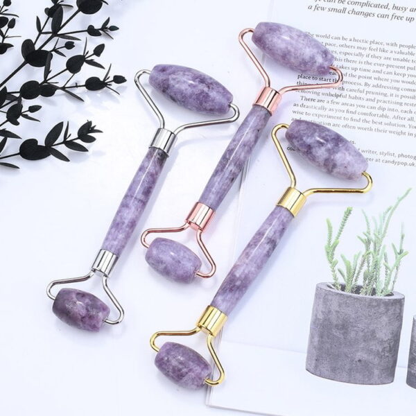 Purple Jade Roller for Face Masssage & Wrinkle Removal - Image 3