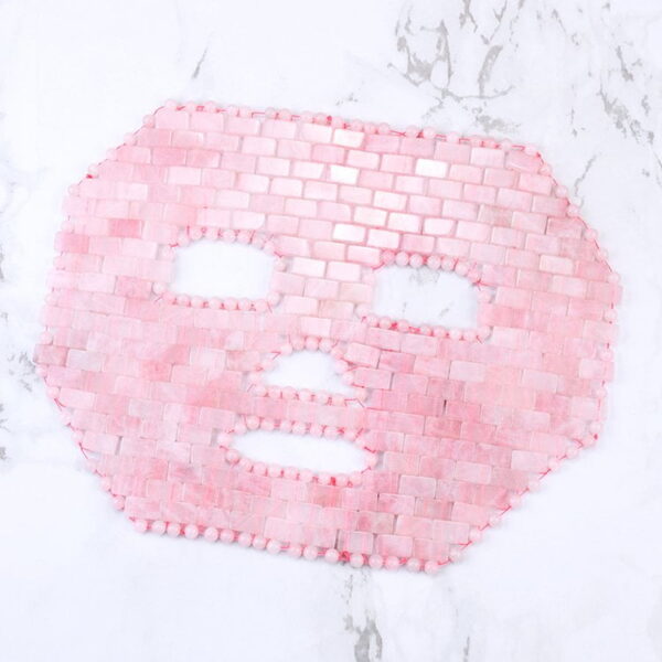 Natural Rose Quartz Face Mask, Pink Sleep Mask - Image 2