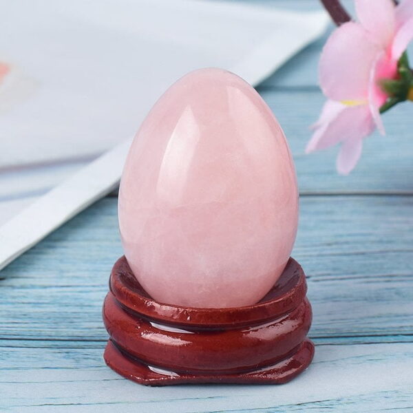 Undrilled Rose Quartz Yoni Eggs Set - Image 2