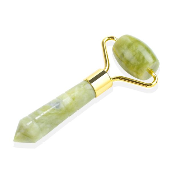 Natural Single Ended Green Jade Face Massage Roller for Wrinkle Removal - Image 3