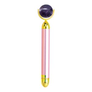 Single Ended Natural Amethyst Face Roller Electric Jade Roller