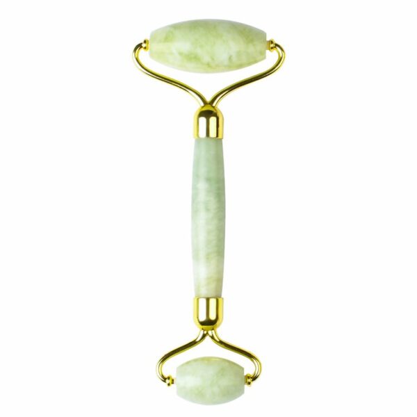Double Head Xiuyan Jade Massage Roller With Butterfly Frame