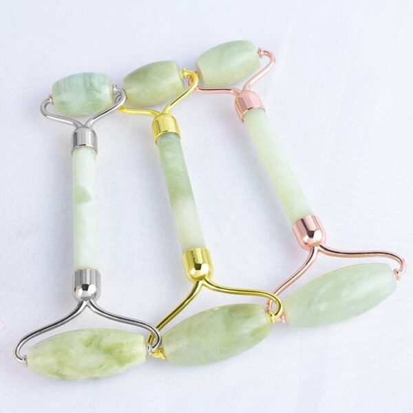 Double Head Xiuyan Jade Massage Roller With Butterfly Frame - Image 3