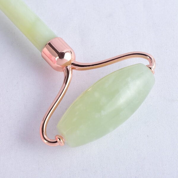 Double Head Xiuyan Jade Massage Roller With Butterfly Frame - Image 4