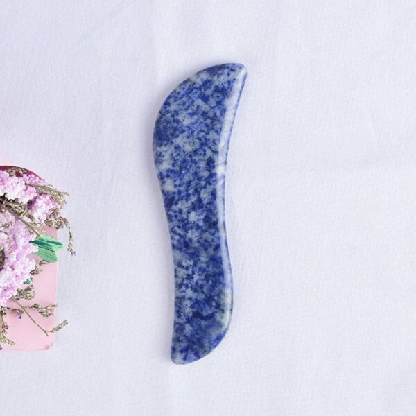 S Shape Blue Spot Jasper Gua Sha Massage Tool - Image 2
