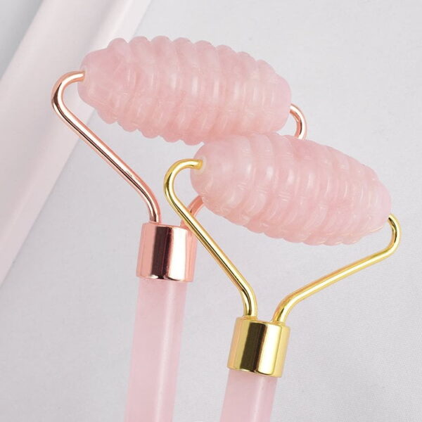 Double Head Rose Quartz Face Massage Roller