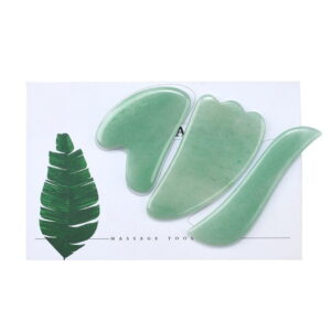 green aventurine gua sha set