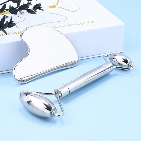 stainless steel roller gua sha set