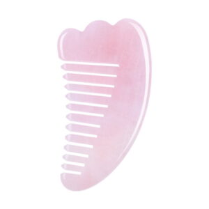 rose quartz gua sha comb