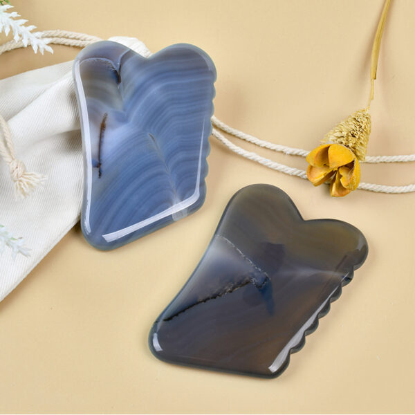 Grey Agate Gua Sha Massage Tool - Image 3