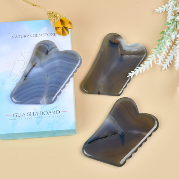 Grey Agate Gua Sha Massage Tool - Image 5
