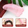 Horn Shaped Real Rose Quartz Gua Sha with Teeth - Image 7