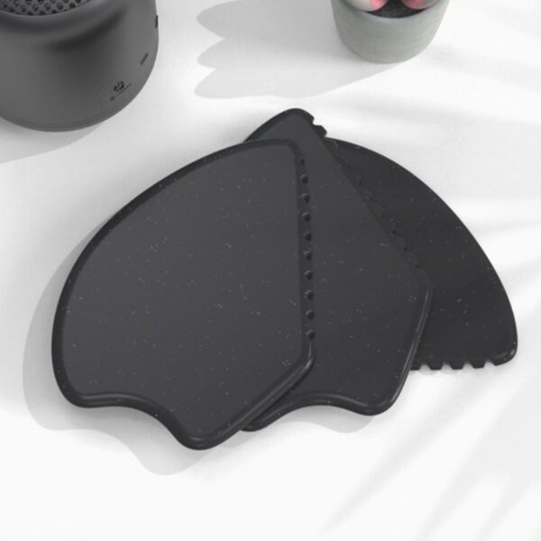 Black obsidian gua sha comb stone massage tool - Image 2
