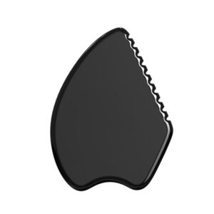 Black obsidian gua sha comb stone massage tool